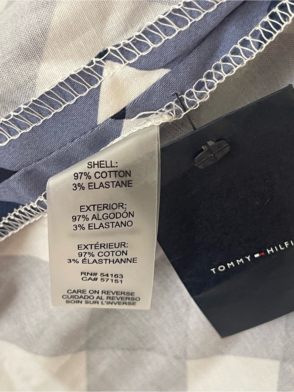 Tommy Hilfiger Navy Blue White Check Shirt Dress Sz 4 Sleeveless Pockets Tie NWT - Picture 12 of 14